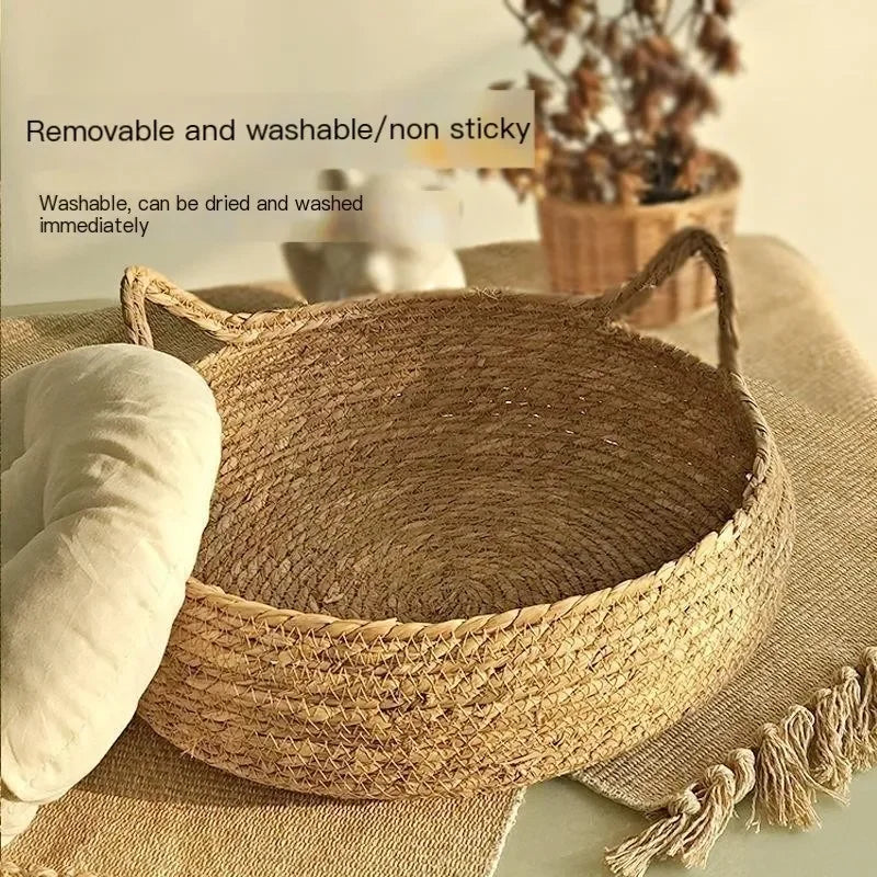 Nehvik-Eco Hand Woven Cat Ear Pet Lounger
