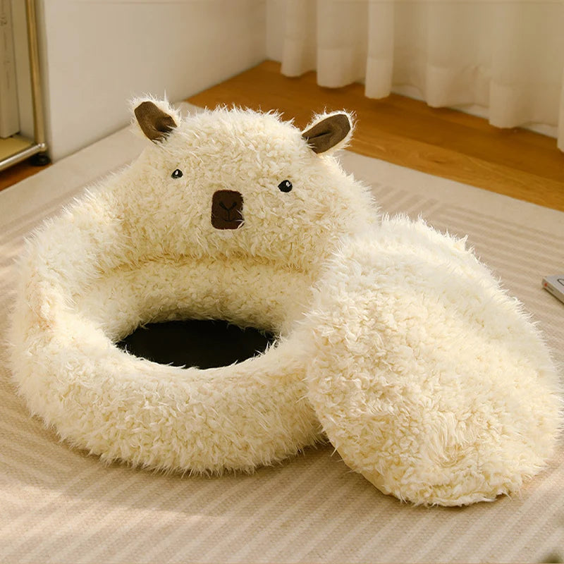 Nehvik-Eco Luxe Calming Pet Bed Alpaca